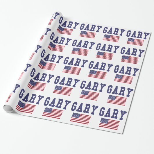 Flagge Garys US Geschenkpapier (Ungerollt)