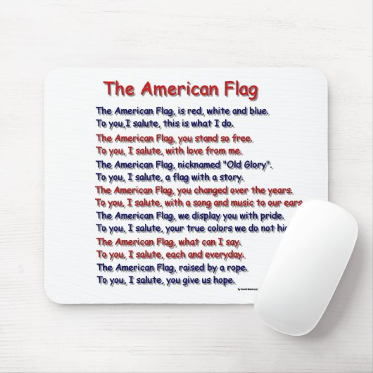 Flagge-Gedicht Mousepad (Mit Mouse)