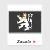 Flagge Gents, Belgien Aufkleber (Blatt)