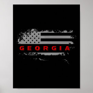 Flagge Georgia USA Poster