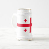 Flagge Georgias Bierglas (Vorderseite Links)