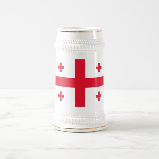 Flagge Georgias Bierglas (Mittel)