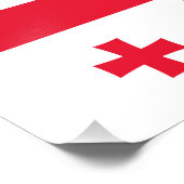 Flagge Georgias Fotodruck (Ecke)