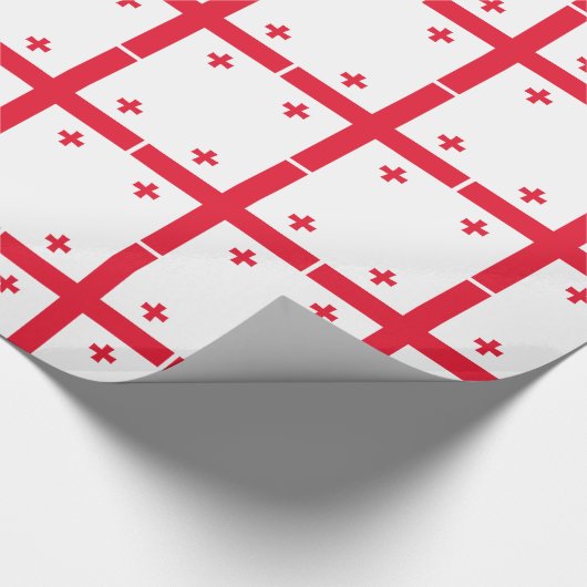 Flagge Georgias Geschenkpapier (Ecke)