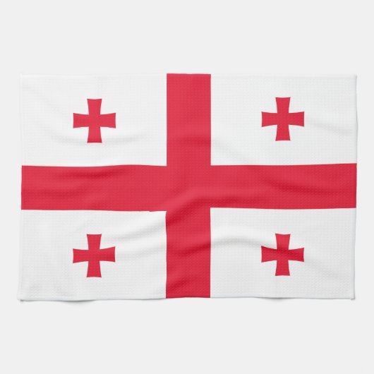 Flagge Georgias Geschirrtuch (Horizontal)