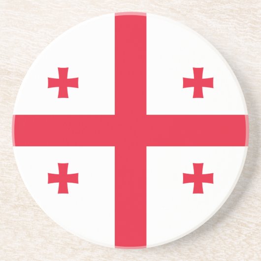 Flagge Georgias Getränkeuntersetzer (Vorne)