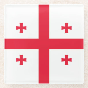 Flagge Georgias Glasuntersetzer
