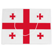 Flagge Georgias Große Geschenktüte (Vorderseite)