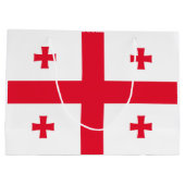 Flagge Georgias Große Geschenktüte (Rückseite)