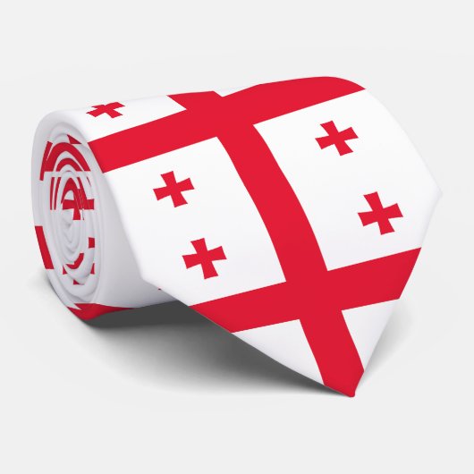 Flagge Georgias Krawatte (Gerollt)