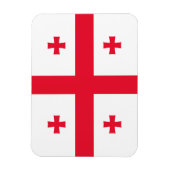 Flagge Georgias Magnet (Vertikal)