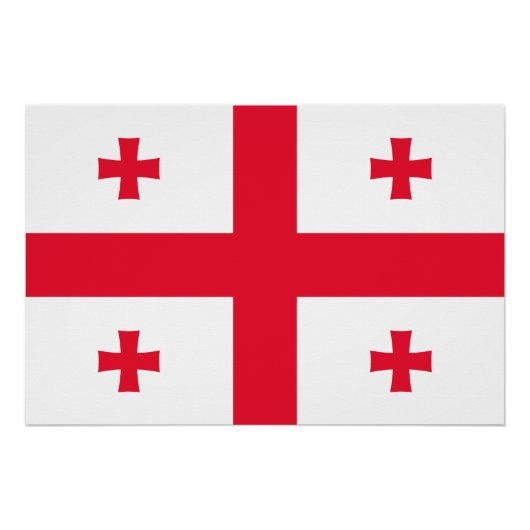 Flagge Georgias Poster (Vorderseite)