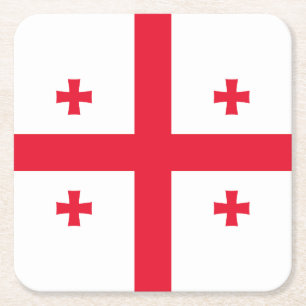 Flagge Georgias Rechteckiger Pappuntersetzer