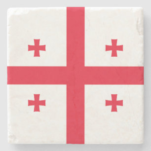 Flagge Georgias Steinuntersetzer