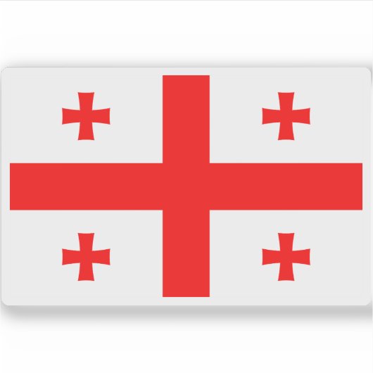Flagge Georgiens Aufkleber (Vorderseite)