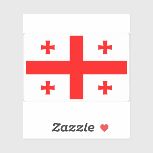 Flagge Georgiens Aufkleber (Blatt)