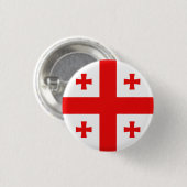 Flagge Georgiens Button (Vorne & Hinten)