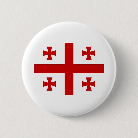 Flagge Georgiens Button (Vorderseite)