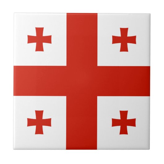 Flagge Georgiens Fliese (Vorderseite)