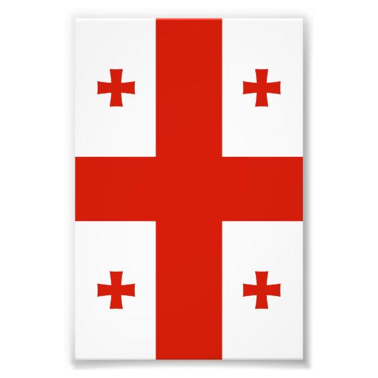 Flagge Georgiens Fotodruck (Vorne)
