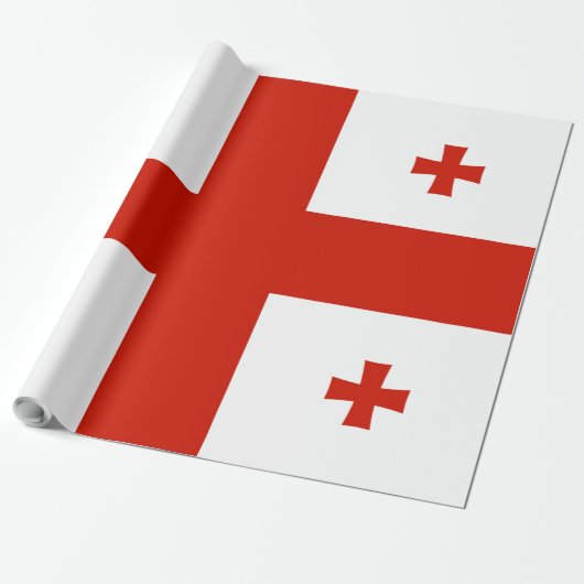 Flagge Georgiens Geschenkpapier (Ungerollt)