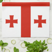 Flagge Georgiens Geschirrtuch (Gefaltet)