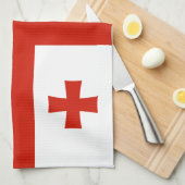 Flagge Georgiens Geschirrtuch (Viertel Falte)