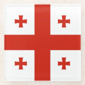 Flagge Georgiens Glasuntersetzer (Vorderseite)