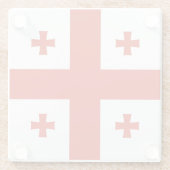 Flagge Georgiens Glasuntersetzer (Rückseite)