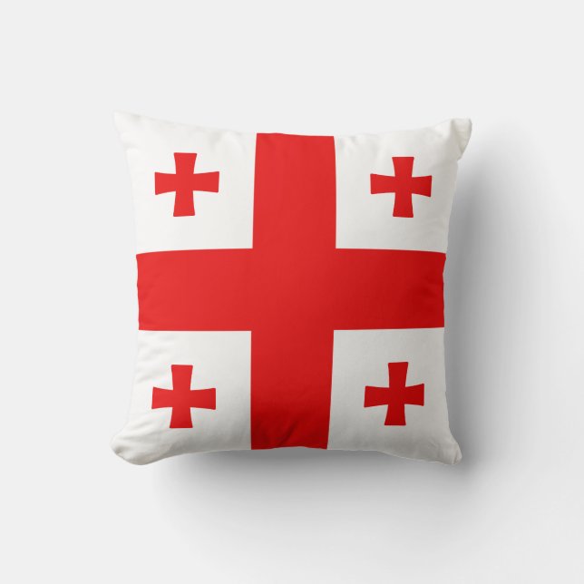 Flagge Georgiens Kissen (Vorderseite)