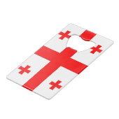 Flagge Georgiens (Land) Kreditkarte Flaschenöffner (Vorderseite Schrägansicht)