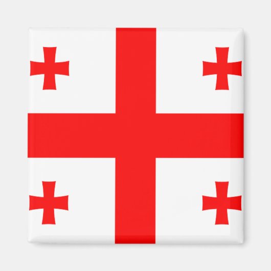 Flagge Georgiens (Land) Magnet (Vorne)