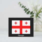 Flagge Georgiens (Land) Postkarte (Stehend Vorderseite)