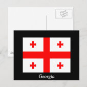 Flagge Georgiens (Land) Postkarte (Vorne/Hinten)