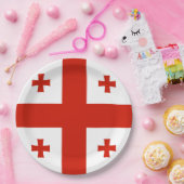 Flagge Georgiens Pappteller (Party)