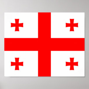 Flagge Georgiens Poster