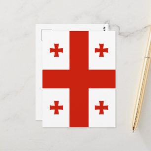 Flagge Georgiens Postkarte