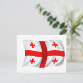 Flagge Georgiens Postkarte (Stehend Vorderseite)