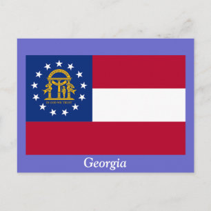 Flagge Georgiens Postkarte