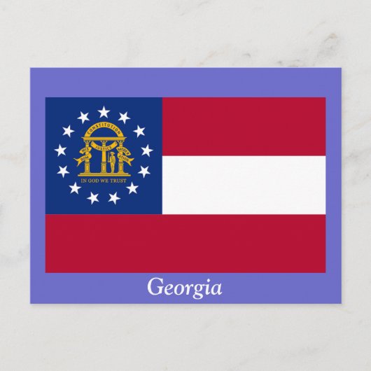 Flagge Georgiens Postkarte (Vorderseite)