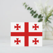 Flagge Georgiens Postkarte (Stehend Vorderseite)
