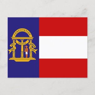 Flagge Georgiens Postkarte