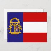 Flagge Georgiens Postkarte (Vorne/Hinten)