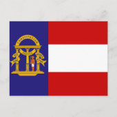 Flagge Georgiens Postkarte (Vorderseite)