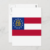 Flagge Georgiens Postkarte (Vorne/Hinten)