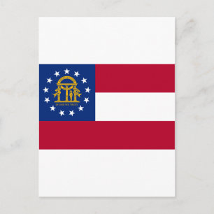 Flagge Georgiens Postkarte