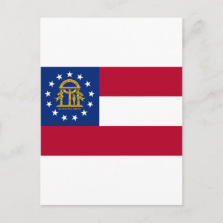 Flagge Georgiens Postkarte