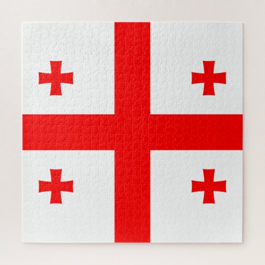 Flagge Georgiens Puzzle (Vertikal)