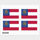 Flagge Georgiens Rechteckiger Aufkleber (Blatt)