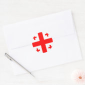 Flagge Georgiens Runder Aufkleber (Umschlag)